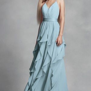 White by Vera wang bridesmaid dress size 2 blue